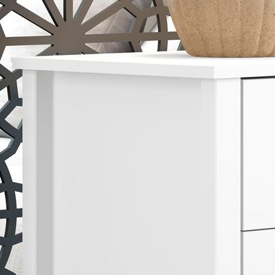 Cômoda 6 Gavetas Branca em MDF 145x40x72 cm Ditália