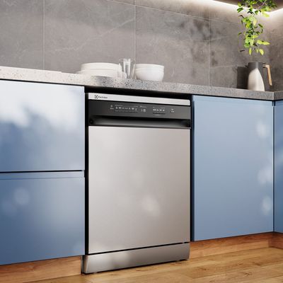 Lava-Louça Electrolux 14 Serviços Inox com Programa Lava & Seca 50 min (LS14E) 127V