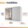 Guarda Roupas Casal 2 Portas De Correr Com Espelho Ripado 100% Mdf 4 Gavetas Malta Branco