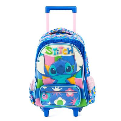 Mochila de Rodinha Infantil Stitch Azul U / Azul