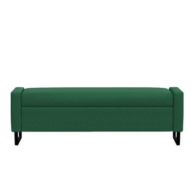 Recamier Bau Paris Base De Metal 1,20m Veludo Verde - Inova Decorações