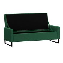 Recamier Bau Paris Base De Metal 1,20m Veludo Verde - Inova Decorações