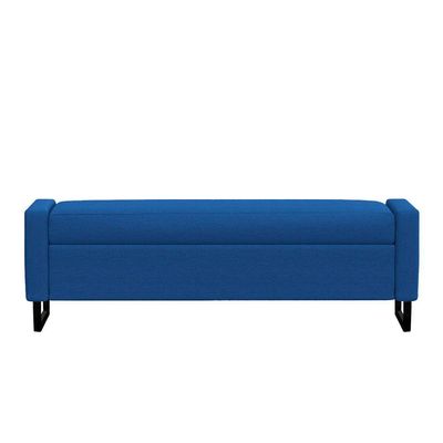 Recamier Bau Paris Base De Metal 1,20m Suede Azul Marinho - Inova Decorações