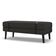 Banco Estofado Viena 1,40m Suede Preto - Inova Decorações