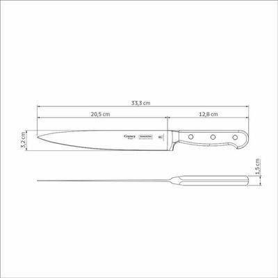 Faca Utility Tramontina 8 Century Wood Castanho