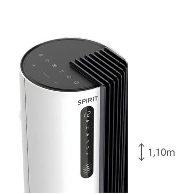 Ventilador de Torre 110cm Spirit Esterilizador com 12 velocidades, Controle Remoto e Timer de até 12 horas Branco