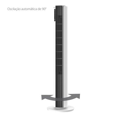 Ventilador de Torre 110cm Spirit Esterilizador com 12 velocidades, Controle Remoto e Timer de até 12 horas Branco