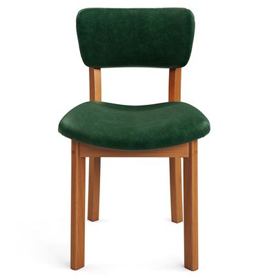 Mesa Para Sala de Jantar Ourense com 06 Cadeiras Sala de Jantar Dara L02 Couríssimo Verde Musgo - Lyam Decor