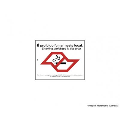 Placa Sinal.Pvc 20X25Cm E Proib Fumar Neste Local 2500