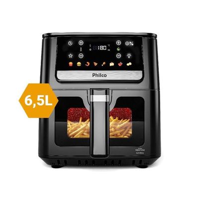 Air Fryer Philco 6,5L Visor Glass e Redstone PAF65A 220V