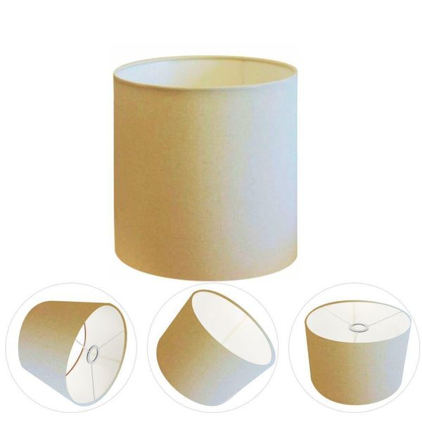Cúpula Abajur Cilíndrica Cp-7008 ø20x25cm Algodão Crú