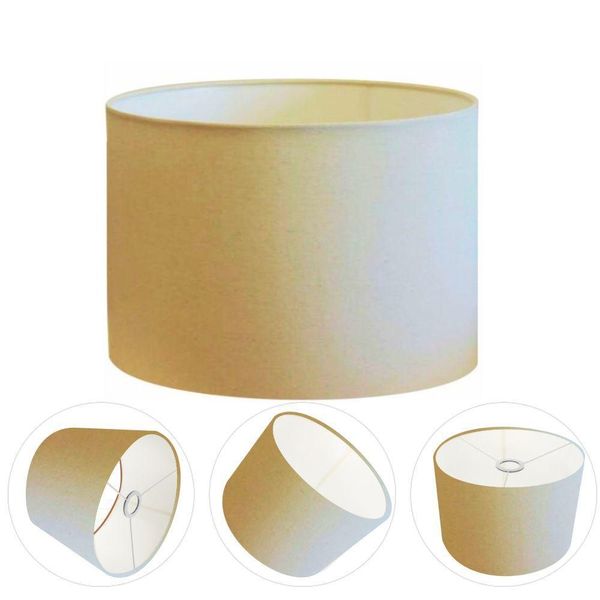 Cúpula Abajur Cilíndrica Cp-7021 ø45x25cm Algodão Crú