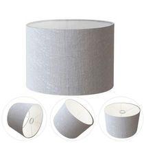 Cúpula Abajur E Luminária Cilíndrica Vivare Cp-7019 ø40x30cm - Bocal Nacional Rustico-cinza