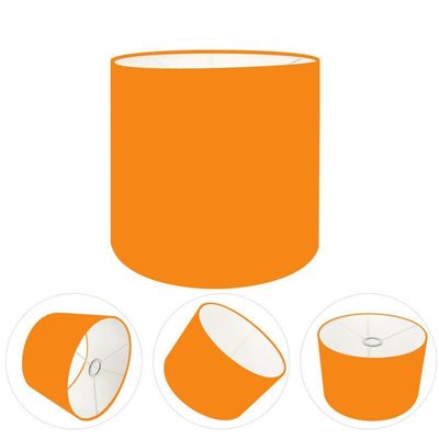 Cúpula Abajur Cilíndrica Cp-7009 ø25x20cm Laranja