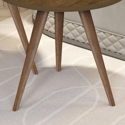 Kit Mesa Isa Lateral E Canto De Sofá - Mdf 15mm Retrô Freijó - J3 Móveis