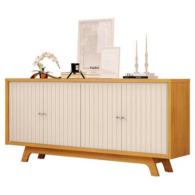 Aparador Para Sala Buffet Ambiente Mercuri Cedro Off White – Dj Móveis