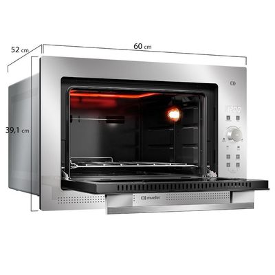 Forno Elétrico De Embutir Digital Mueller 50 Litros Espelhado MFE50L 110V