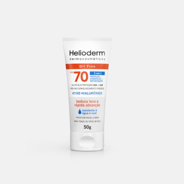 PROTETOR SOLAR FACIAL HELIODERM FPS70 50G SEM COR