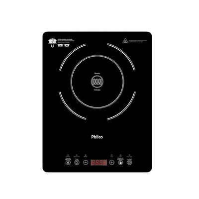 Cooktop Indução Portátil Philco PCT10A Painel Preto 220V