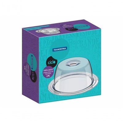 Porta-queijo Tramontina Ciclo Em Aço Inox 25cm