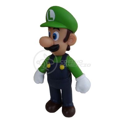 Boneco Action Figure Luigi Super Size 23Cm Super Mario