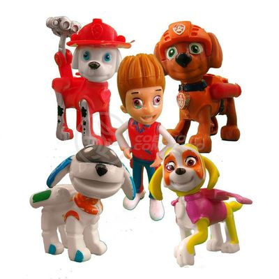 Kit 5 Bonecos Brinquedos Patrulha Canina Com 4 Skate 11