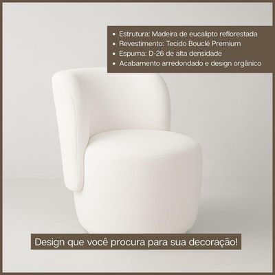 Poltrona Orgânica Biet Bouclé Premium Bege