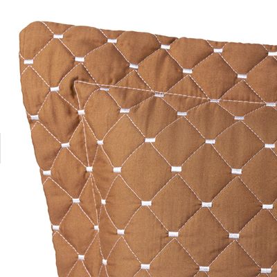 Cobre Leito Prático Casal Dupla Face 3 Peças - Terracota - 100% Poliéster