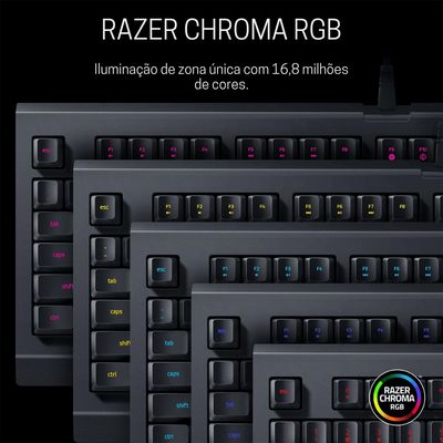 Teclado Gamer Razer Cynosa Lite USB Mebrana ANSI Choma RGB