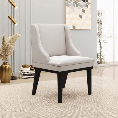Kit 4 Cadeiras Decorativas Sala de Jantar Base Fixa de Madeira Firenze Veludo Cinza/Preto G19 - Gran Belo