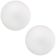 Kit 02 Assentos Redondo Banqueta Cadeira Estofados Poltronas H02 Corino Branco 35 cm - Lyam Decor