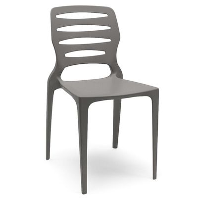 Kit 02 Cadeiras Para Cozinha Área Gourmet Jardim Empilhável Larsen P03 Basalto - Lyam Decor