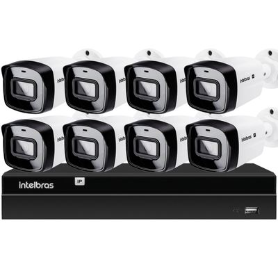 Kit 8 Câmeras IP Vipc 1230B Intelbras NVD 1408P HD S/HD
