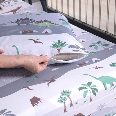 Jogo de Cama Lençol Solteiro Alegria 2 Peças Dinossauro - 100% Poliéster