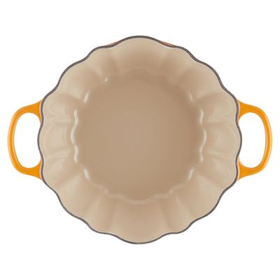 PANELA ABÓBORA LE CREUSET REDONDA EM FERRO FUNDIDO 24CM LARANJA MARRONIER 21238243502430