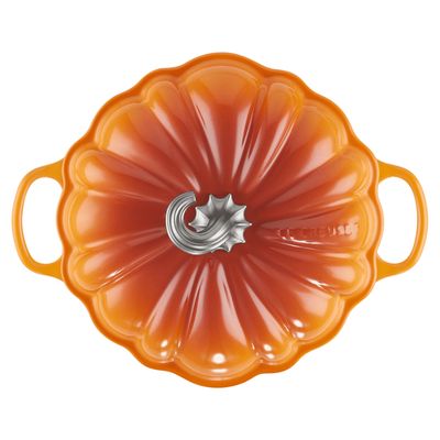 PANELA ABÓBORA LE CREUSET REDONDA EM FERRO FUNDIDO 24CM LARANJA MARRONIER 21238243502430