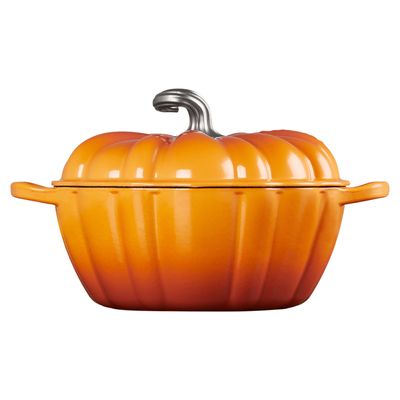PANELA ABÓBORA LE CREUSET REDONDA EM FERRO FUNDIDO 24CM LARANJA MARRONIER 21238243502430
