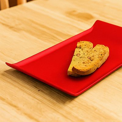 Bandeja Coffee Retangular 15x30 Vermelha em Polipropileno