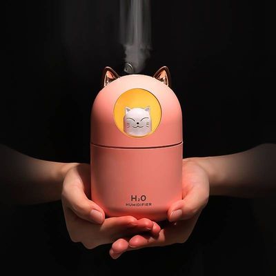 Umidificador Aromatizador Difusor Infantil Gatinho 300ml RGB