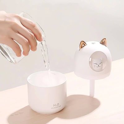 Umidificador Aromatizador Difusor Infantil Gatinho 300ml RGB