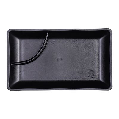 Prato Para Sushi Retangular 11,5x19,5 Preto em Polipropileno