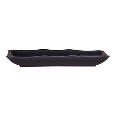Prato Para Sushi Retangular 11,5x19,5 Preto em Polipropileno