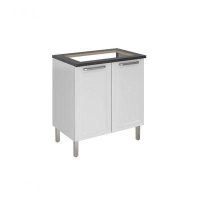 Balcão Cozinhas Itatiaia Tarsila Para Cooktop 4 Bocas - 2 Portas - Branco