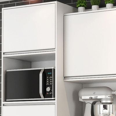 Kit De Cozinha Compacta 160cm Isabel Com 5 Portas Branco