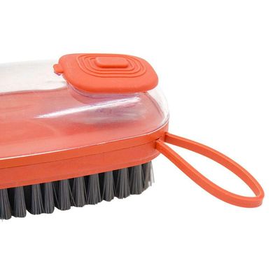 Escova Lava Louça Dispenser De Detergente Limpeza Cozinha Lavanderia Vermelho