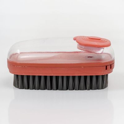 Escova Lava Louça Dispenser De Detergente Limpeza Cozinha Lavanderia Vermelho