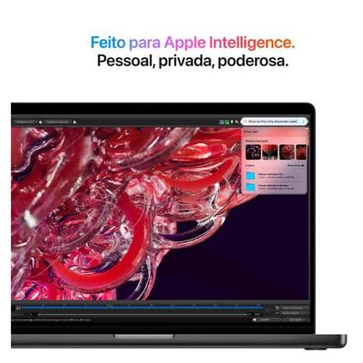 MacBook Pro 16", M4 Pro, CPU de 14 núcleos, GPU de 20 núcleos, 24GB RAM, 512GB SSD - Preto-espacial