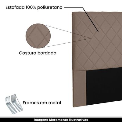 Cabeceira Decorativa 1,40M Baelon Suede Caramelo - Gran Belo
