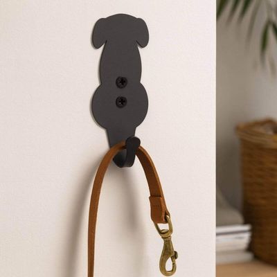 Kit 3 Ganchos Multiuso Cachorro Gato Elefante Preto Pendurar Casacos Chapéus Bolsas Luft Masutti