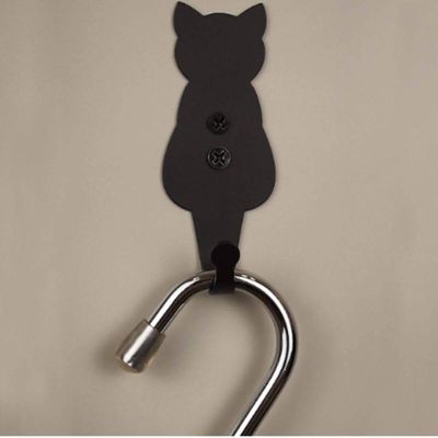 Kit 3 Ganchos Multiuso Cachorro Gato Elefante Preto Pendurar Casacos Chapéus Bolsas Luft Masutti